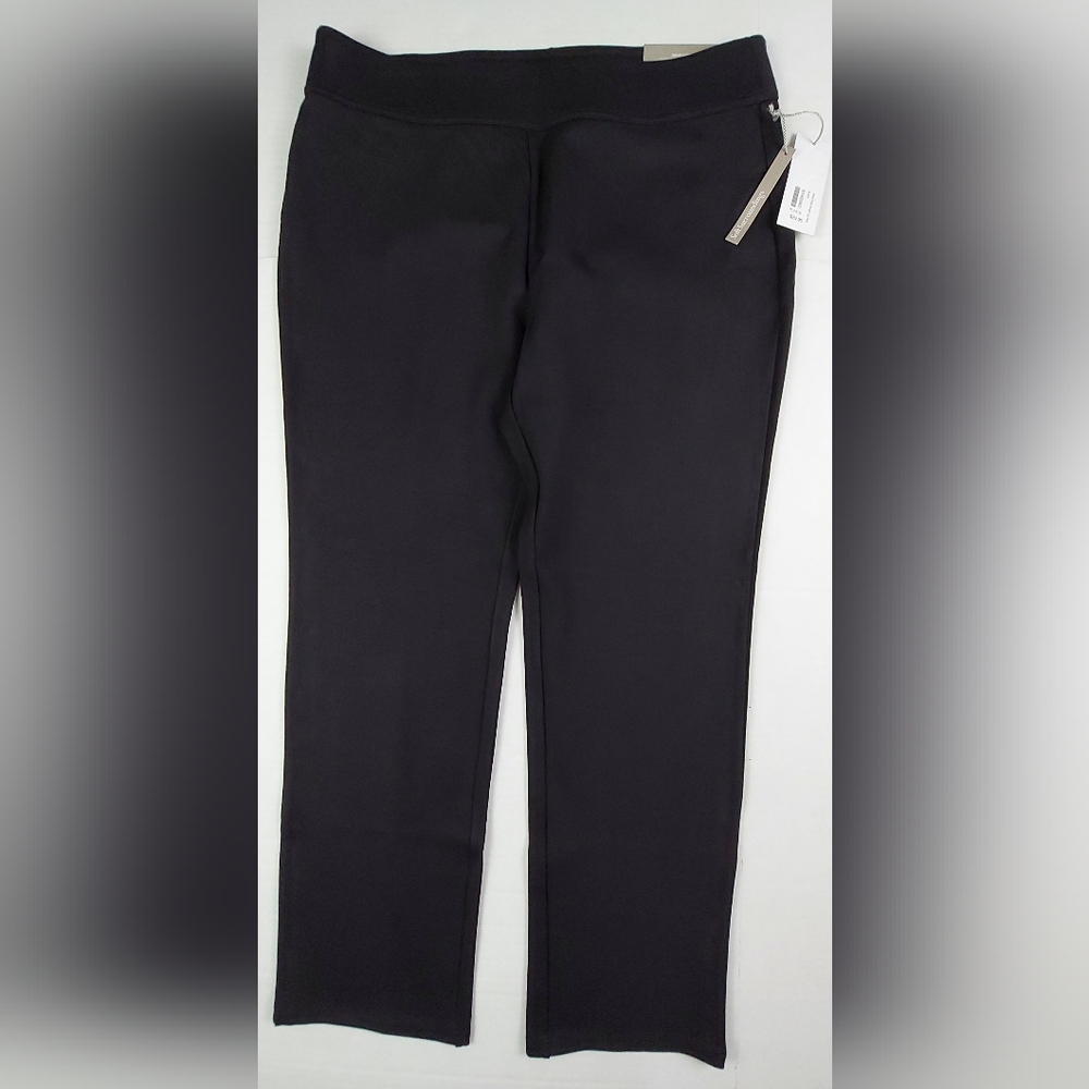 Soft Surroundings Perfect Ponte Pants Womens Large 14/16 Black NWT $79.95